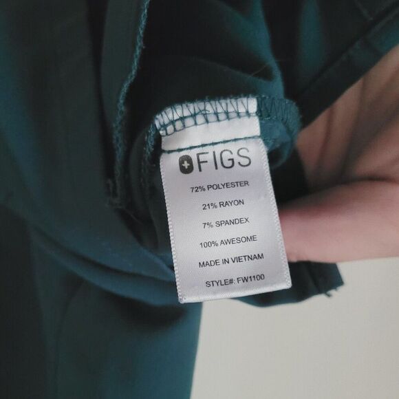 FIGS Casma Three-Pocket Scrub Top in Dark Teal Size XXS - Picture 2 of 7